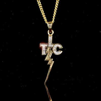 'TLC' Pendant - Gold Plated - with Diamonds